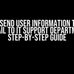 How to Send User Information through an Email to IT Support Department: A Step-by-Step Guide