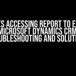 Issues Accessing Report to Edit in Microsoft Dynamics CRM: Troubleshooting and Solutions