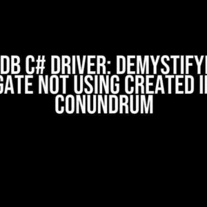 MongoDB C# Driver: Demystifying the Aggregate Not Using Created Indexes Conundrum