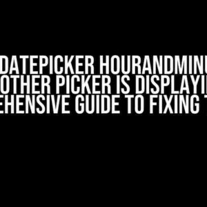 Swift UI DatePicker hourAndMinute Fails When Another Picker Is Displaying Menu: A Comprehensive Guide to Fixing the Issue